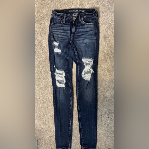 American Eagle Outfitters Denim - American Eagle Outfitters Women's Ripped Dark Jeans